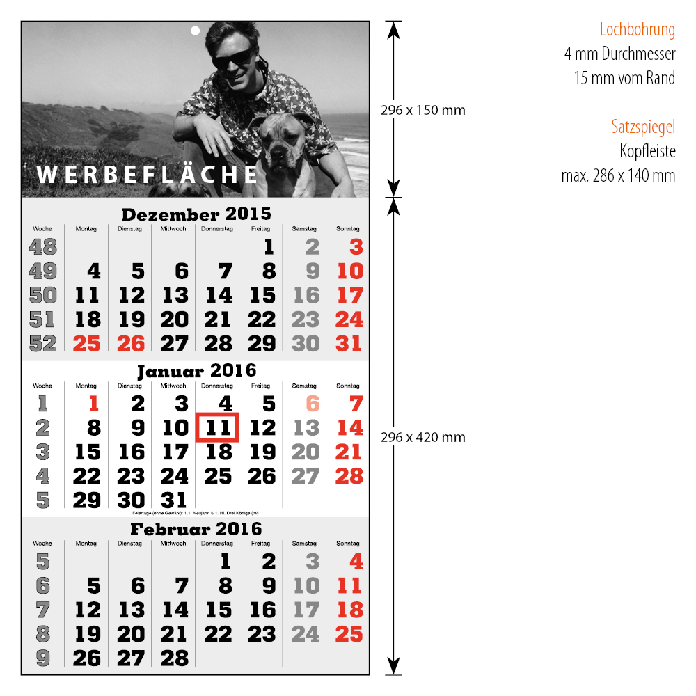 Kalender Din A3 - Wandkalender & Planer - 360