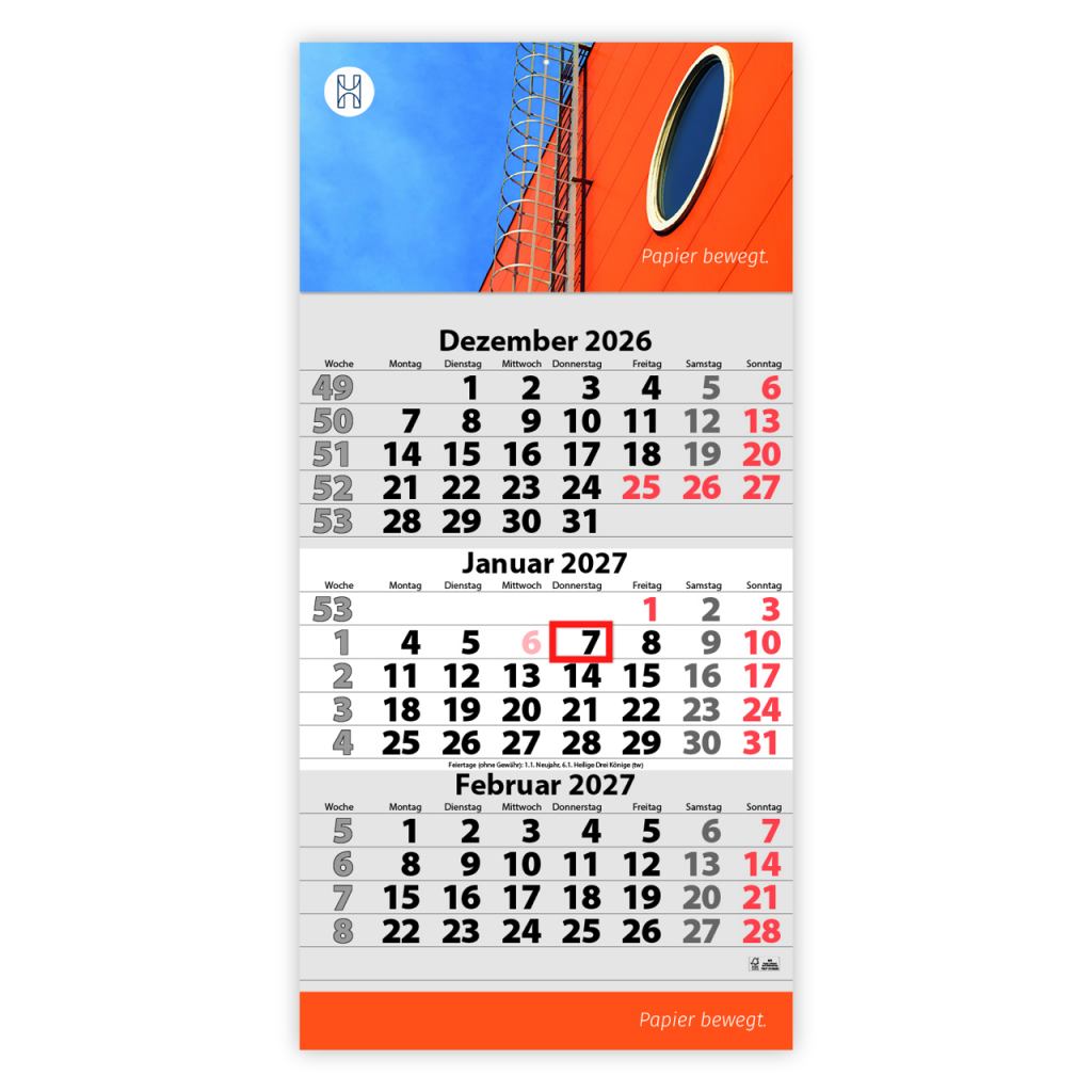 3 - MONATS - Kalender 2026 / Wandkalender - Raucherbedarf EUR 7,00 - DE