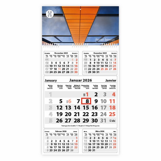 5-Monats DIN A3 Kalender "Five" - Kalender Din A3 - Wandkalender und